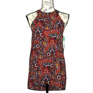 Pixley (S) Ivonne Halter Top - Stitch Fix Open Back Sleeveless Floral Blouse